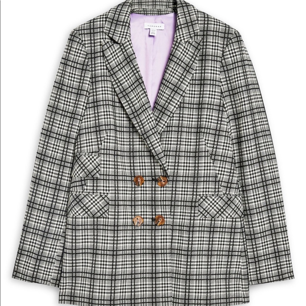 Topshop Check Blazer